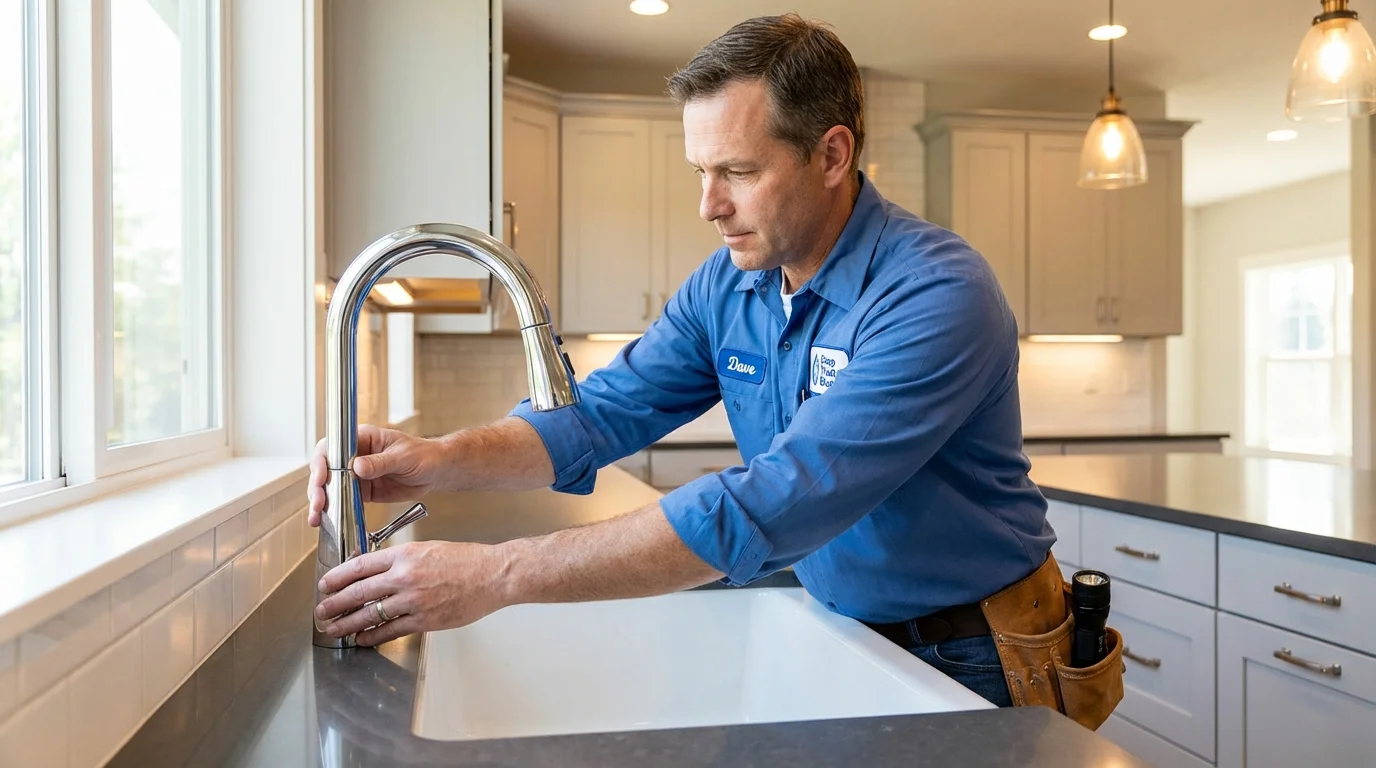 Kitchen faucet installation by Johns Plumbing LLC in North Bend