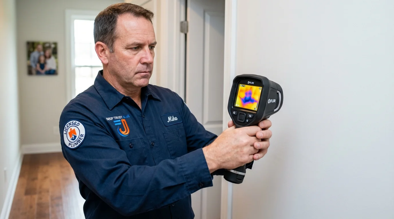 Thermal imaging leak detection by Johns Plumbing LLC in North Bend